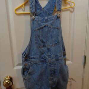 Old Navy Denim Blue Jeans Overalls Shorts Small